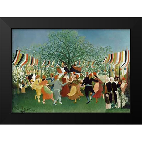 A Centennial of Independence Black Modern Wood Framed Art Print by Rousseau, Henri