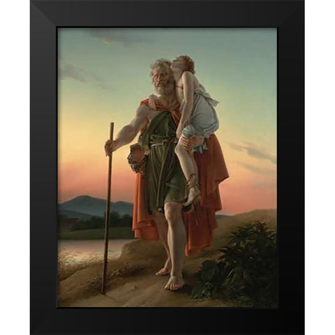 Belisarius Black Modern Wood Framed Art Print by Gerard, Baron Francois-Pascal-Simon