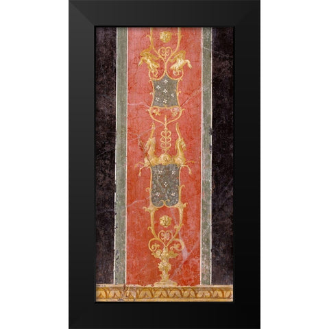 Wall Fragment with Grotesques Black Modern Wood Framed Art Print by Artisan, Unknown 1st Century Roman