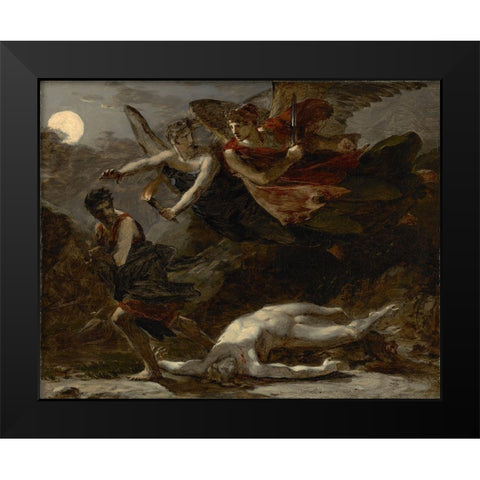 Justice and Divine Vengeance Pursuing Crime Black Modern Wood Framed Art Print by Prudhon, Pierre-Paul