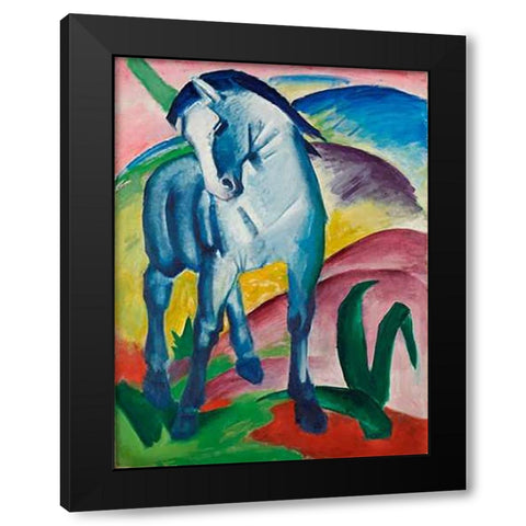 Blue Horse I, 1911 Black Modern Wood Framed Art Print by Marc, Franz