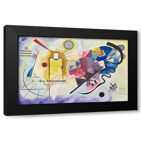 Yellow-Red-Blue, 1925 Black Modern Wood Framed Art Print with Double Matting by Kandinsky, Wassily