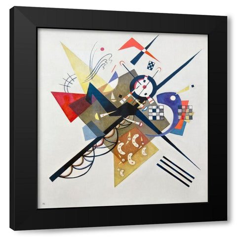 On White II, 1923 Black Modern Wood Framed Art Print with Double Matting by Kandinsky, Wassily