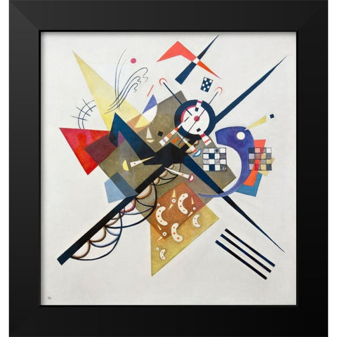 On White II, 1923 Black Modern Wood Framed Art Print by Kandinsky, Wassily
