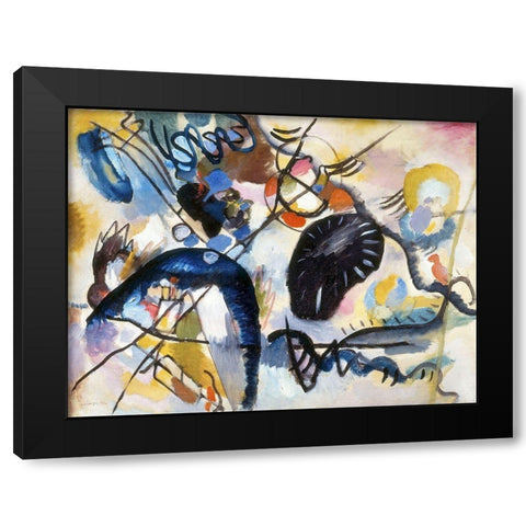 Black Spot 1, 1912 Black Modern Wood Framed Art Print with Double Matting by Kandinsky, Wassily