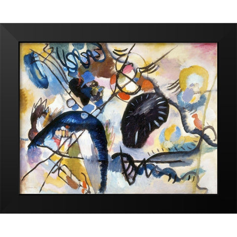 Black Spot 1, 1912 Black Modern Wood Framed Art Print by Kandinsky, Wassily