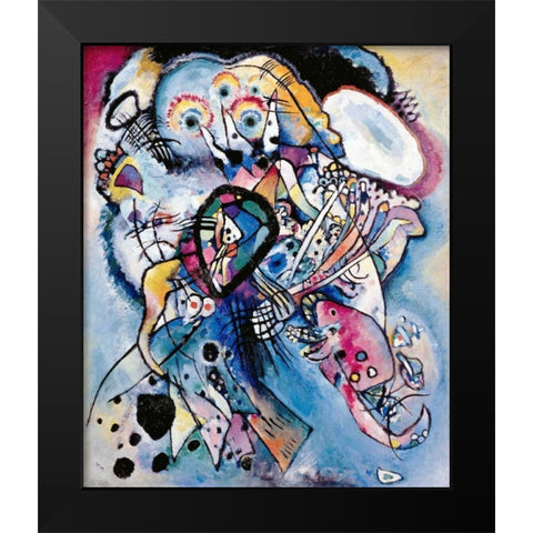 Two Ovals, 1919 Black Modern Wood Framed Art Print by Kandinsky, Wassily