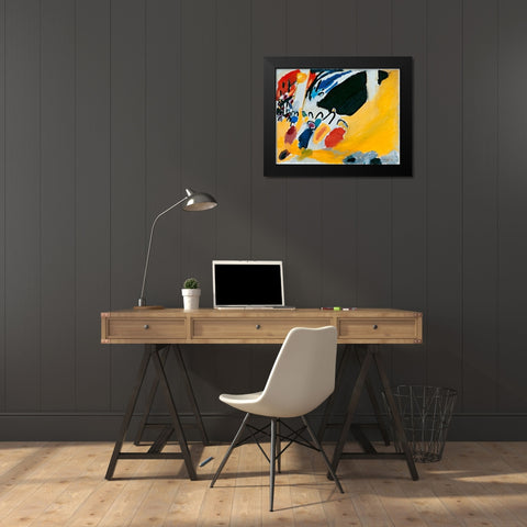 Impression III - Concert, 1911 Black Modern Wood Framed Art Print by Kandinsky, Wassily