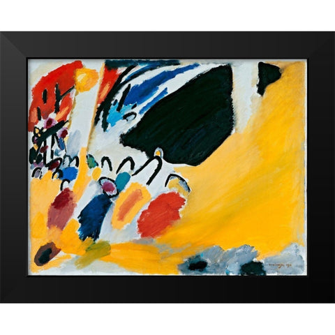 Impression III - Concert, 1911 Black Modern Wood Framed Art Print by Kandinsky, Wassily