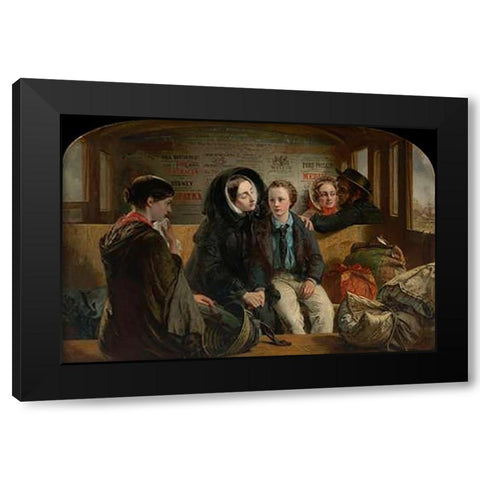Second Class - The Parting, 1854 Black Modern Wood Framed Art Print with Double Matting by Solomon, Abraham