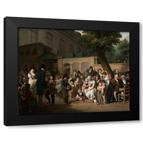 Entrance to the Jardin Turc Black Modern Wood Framed Art Print with Double Matting by Boilly, Louis Leopold