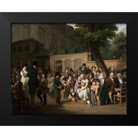 Entrance to the Jardin Turc Black Modern Wood Framed Art Print by Boilly, Louis Leopold