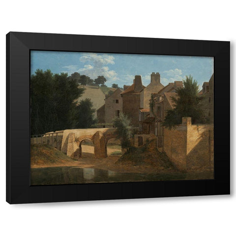 View in the Ile-de-France Black Modern Wood Framed Art Print by Bertin, Jean-Victor