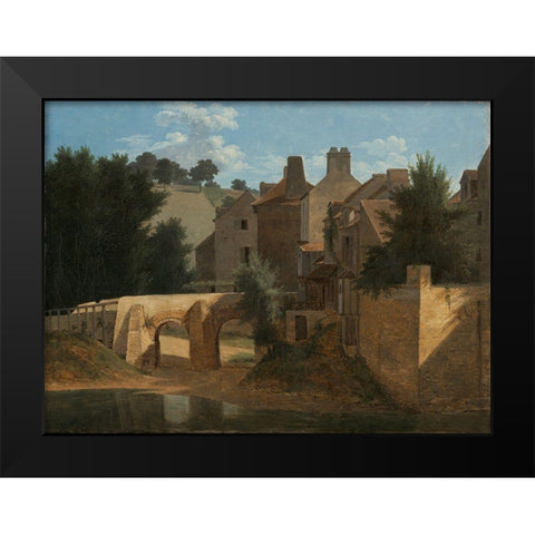 View in the Ile-de-France Black Modern Wood Framed Art Print by Bertin, Jean-Victor