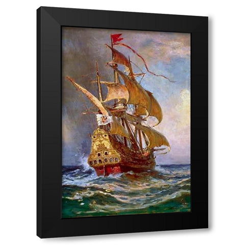 Knight of The Double Cross - Detail Black Modern Wood Framed Art Print with Double Matting by Gerome Ferris, Jean Leon