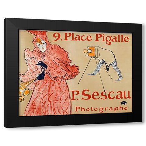 Sescau Photographe Black Modern Wood Framed Art Print with Double Matting by De Toulouse-Lautrec, Henri