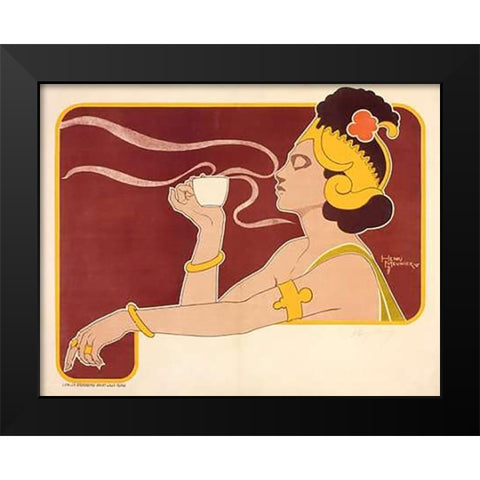 Rajah Black Modern Wood Framed Art Print by Meunier, Henri Georges Jean Isidore