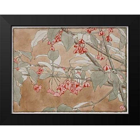 Burning Bush Black Modern Wood Framed Art Print by Overbeck, Hannah Borger