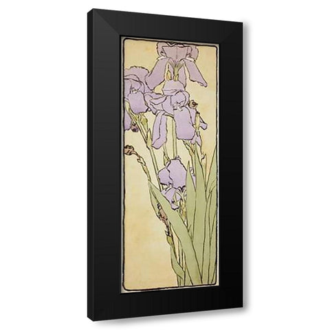 Iris Black Modern Wood Framed Art Print with Double Matting by Overbeck, Hannah Borger
