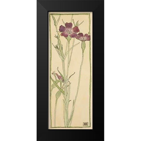 Corn Cockle Black Modern Wood Framed Art Print by Overbeck, Hannah Borger