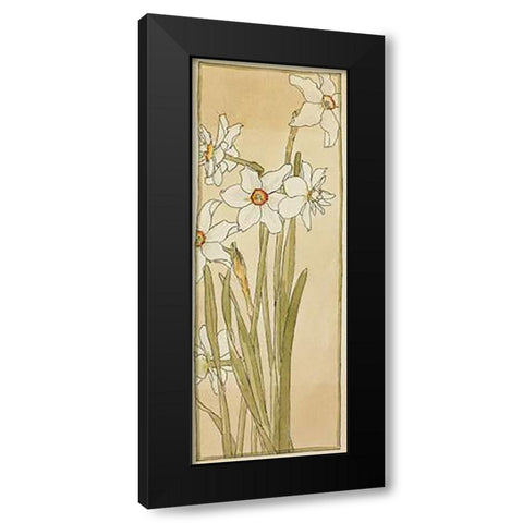 Poets Narcissus Black Modern Wood Framed Art Print by Overbeck, Hannah Borger
