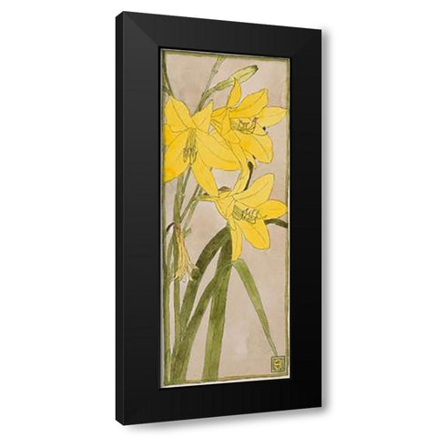 Yellow Daylily Black Modern Wood Framed Art Print by Overbeck, Hannah Borger
