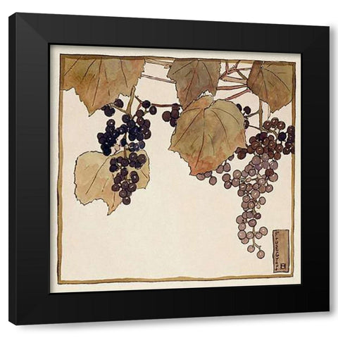 Frost Grape Black Modern Wood Framed Art Print by Overbeck, Hannah Borger