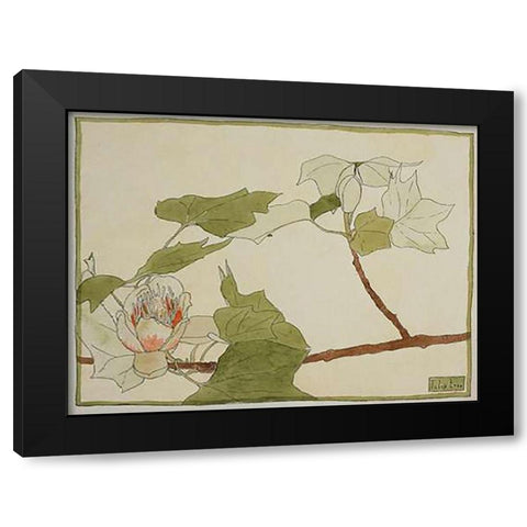 Tulip Tree Black Modern Wood Framed Art Print by Overbeck, Hannah Borger