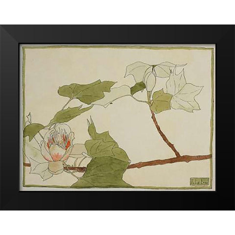 Tulip Tree Black Modern Wood Framed Art Print by Overbeck, Hannah Borger