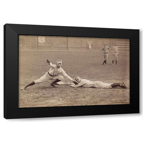 Arthur Irwin And Tommy Mccarthy, Philadelphia Quakers Black Modern Wood Framed Art Print with Double Matting by A.G. Spalding Baseball Collection