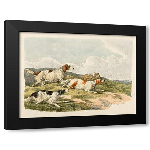 Running Hounds, 1817 Black Modern Wood Framed Art Print by Alken, Henry Thomas