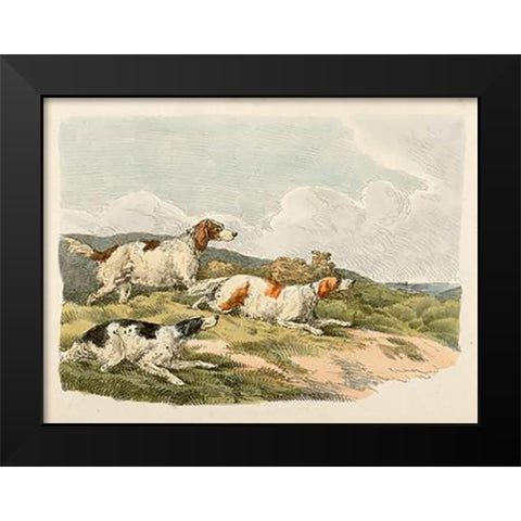 Running Hounds, 1817 Black Modern Wood Framed Art Print by Alken, Henry Thomas