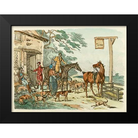 Hunters Before Hunting, 1817 Black Modern Wood Framed Art Print by Alken, Henry Thomas