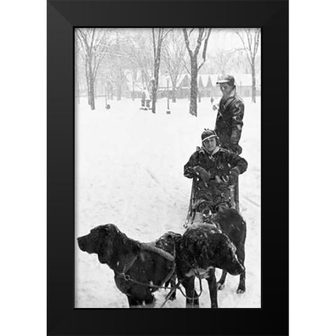 Snow Carnival, New Hampshire, Lancaster, 1936 Black Modern Wood Framed Art Print by Rothstein, Arthur