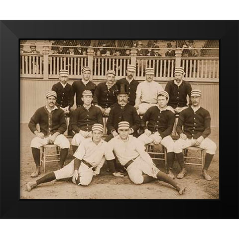 Philadelphia Baseball Club, 1887 Black Modern Wood Framed Art Print by A.G. Spalding Baseball Collection
