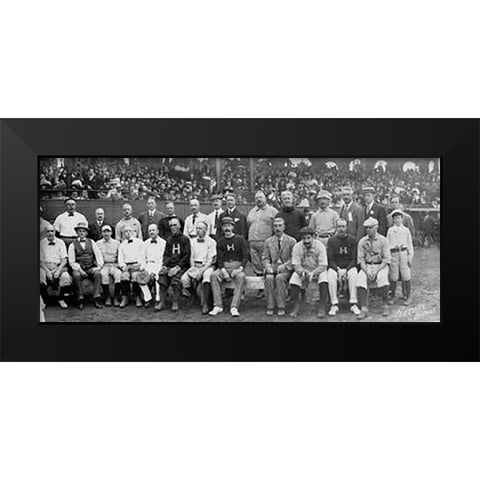 Boston. And H. Teams Black Modern Wood Framed Art Print by A.G. Spalding Baseball Collection