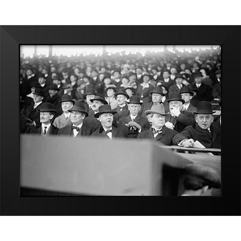 Baseball Spectators, between 1915-17 Black Modern Wood Framed Art Print by Harris and Ewing Collection