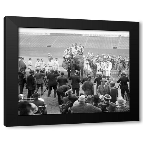 Republican and Democratic Baseball Game, May 1, 1926 Black Modern Wood Framed Art Print by NPCC,