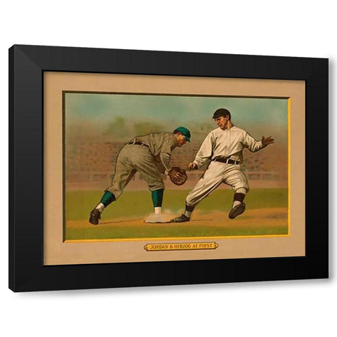 Jordan and Herzog at First Black Modern Wood Framed Art Print by American Tobacco Company
