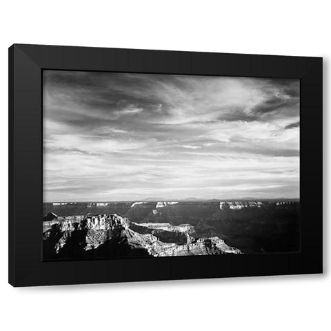 Grand Canyon from North Rim - National Parks and Monuments, 1940 Black Modern Wood Framed Art Print by Adams, Ansel