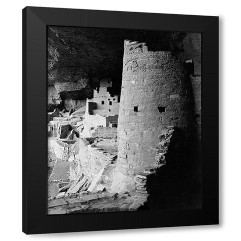 Cliff Palace, Mesa Verde National Park, Colorado, 1941 Black Modern Wood Framed Art Print with Double Matting by Adams, Ansel