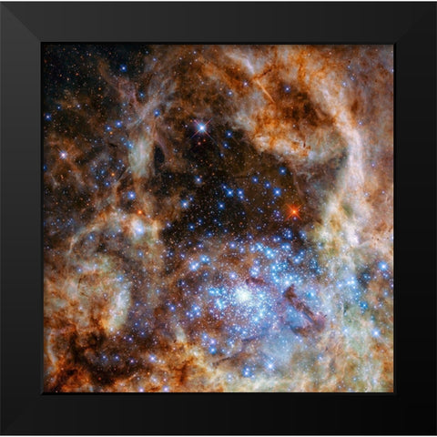 Star Cluster R136 Black Modern Wood Framed Art Print by NASA