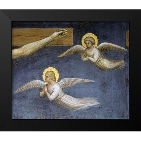 Crucifixion (Detail) Black Modern Wood Framed Art Print by De Menabuoi, Giusto