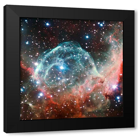 Thors Helmet Nebula Black Modern Wood Framed Art Print by Bailleul, B.