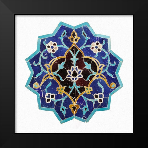 Mosaic Tile Black Modern Wood Framed Art Print by Artisan, Unknown 15th Century Persian