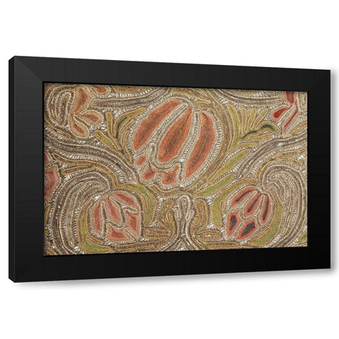 Needle Lace Flowers Black Modern Wood Framed Art Print with Double Matting by Needleworker, Unknown 17th Century European