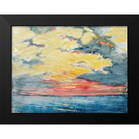 Sunset, Acapulco Black Modern Wood Framed Art Print by Pennell, Joseph