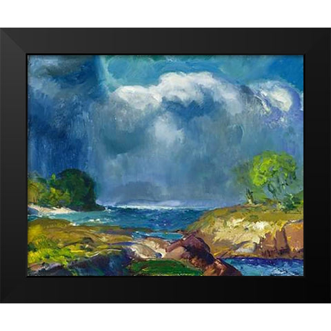 The Coming Storm Black Modern Wood Framed Art Print by Bellows, George