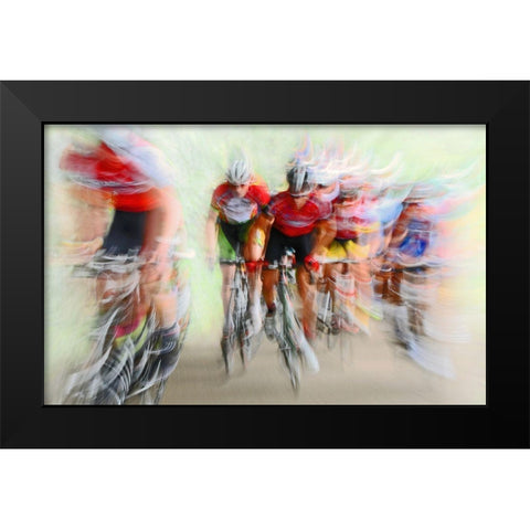 Ultimo Giro 2 Black Modern Wood Framed Art Print by Urlings, Lou