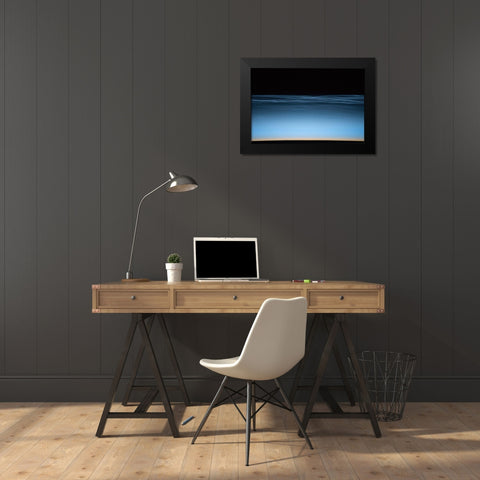 Noctilucent Clouds Over Earth Black Modern Wood Framed Art Print by Williams, Jeff